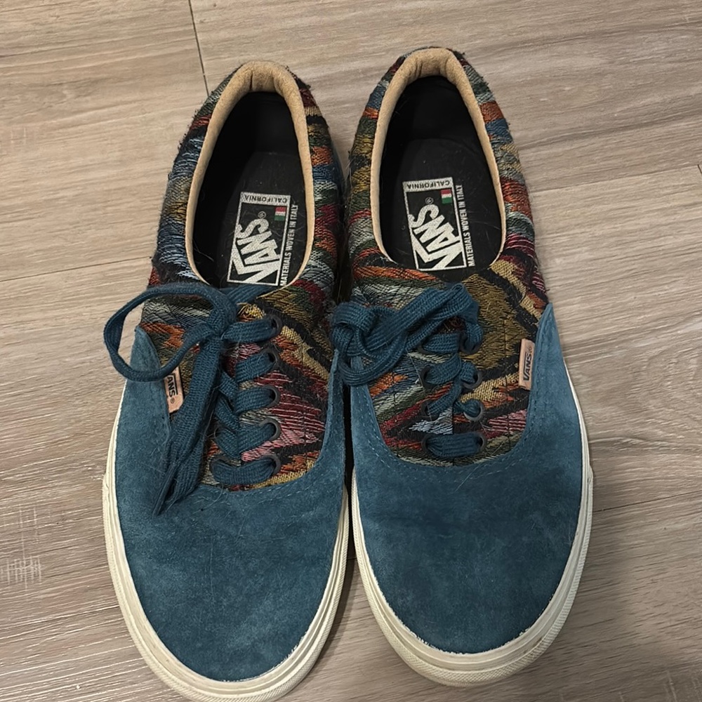 Vans Teal and Multicolor Men's Sneakers